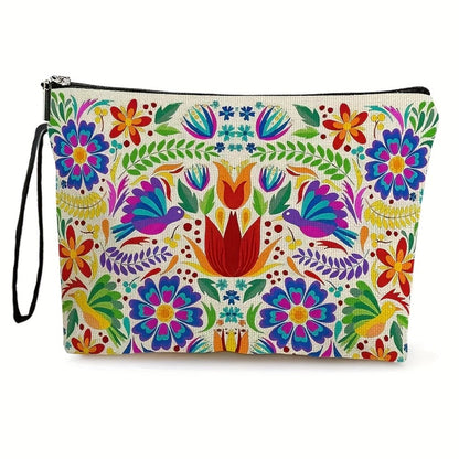 Makeup Bag – Travel Makeup Bag 4-Pack Set Large Capacity Cosmetic Organizer with Zipper Floral & Cute Animal Print Toiletry Pouch for…