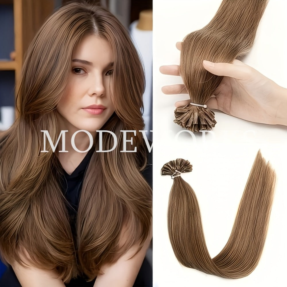U-Tip Wavy Hair Extensions in 12, 14, 16, 18 or 20 Inch Lengths and 11 Protected Color Labels