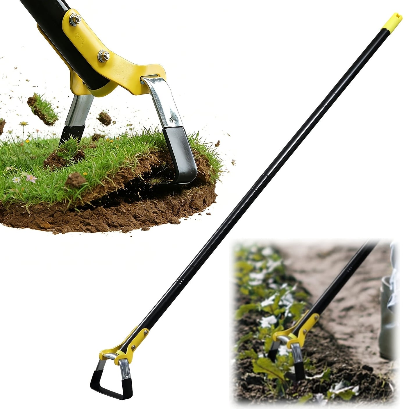 Stirrup Hoe Adjustable Long Handle Scuffle Loop Hoe for Weeding Heavy Duty Stainless Steel Blade No-Bend Design 3 Sizes 4.5FT 6FT 7.5FT Garden Tool