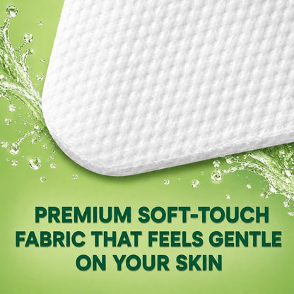 Adult Wet Wipes, Extra Large 8x13 Inch 240ct 4 Packs of 60 Aloe Vitamin E Cucumber Scent for Bath Time