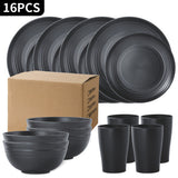 16pcs Black