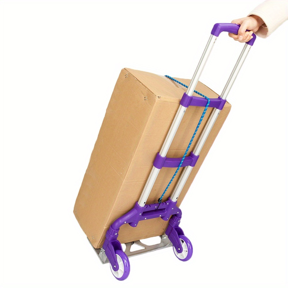 Folding Aluminum Hand Truck & Dolly 165 lbs Capacity, Lightweight Collapsible Cart for Home, Office, Automotive and Travel Use, 4 Colors