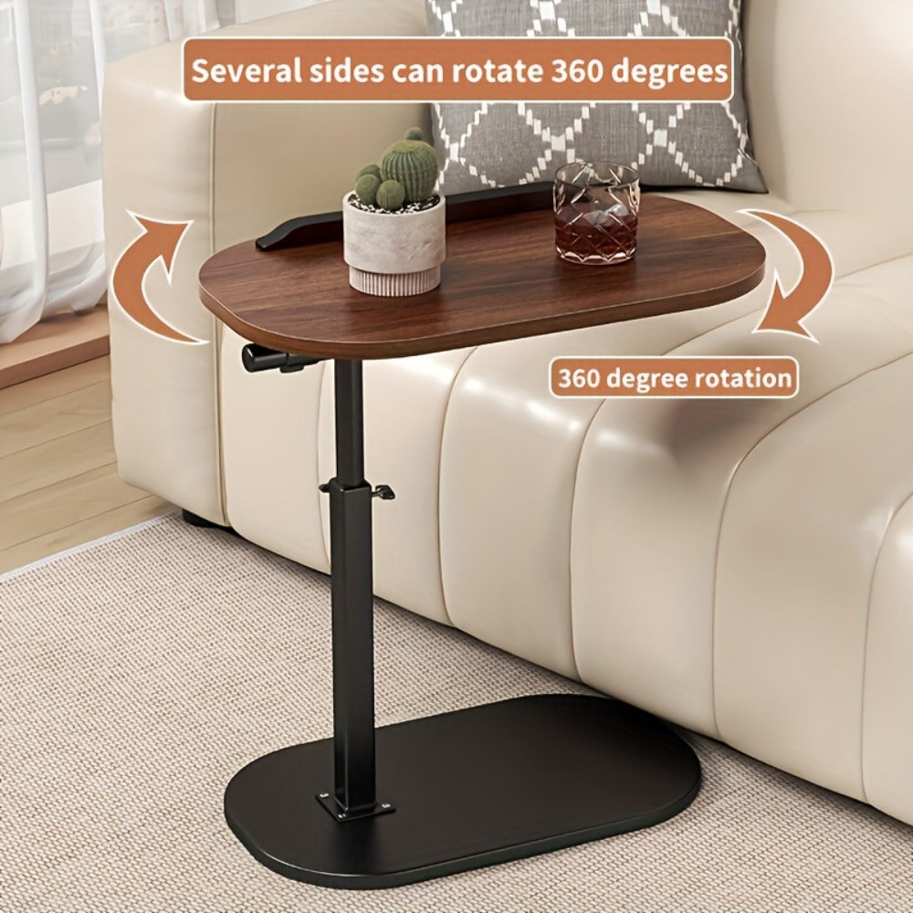Overbed Table Adjustable Height Hospital Bed Table Bedside Dining Table for Elderly Patients Convalescence Home Medical Nursing Table Rolling Laptop Desk for Bedridden Adults Recovery Care Table Black