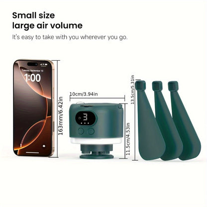 Portable Camping Ceiling Fan 10400mAh USB Rechargeable Remote Control 4-Speed Mute Fan Lamp with Phone Charging for Outdoor Tent Dorm Home White Dark Green