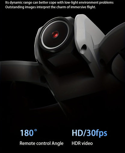 Mini 4K FPV Drone 180° Rotating Dual Camera Optical Flow Positioning Dual Batteries 360° Flip One-Key Takeoff Anti-Shake | RC Quadcopter Toy for Beginners Boys Girls Kids | Birthday Christmas Gift
