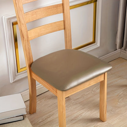 PU Leather Dining Chair Cushion Covers Removable Stretch Seat Slipcovers for Dining Room Kitchen Hotel Set of 4 or 6