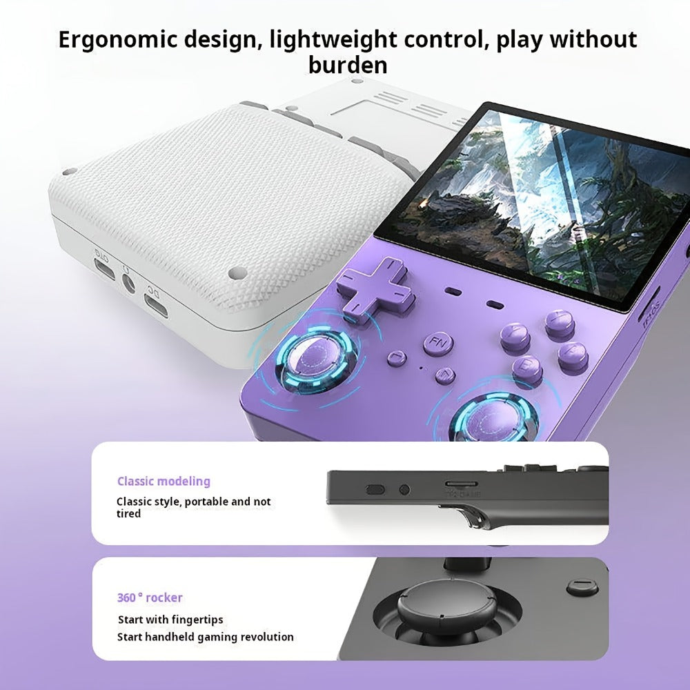 Handheld Game Console L35 with 3.5-Inch IPS HD Display, Open-Source Linux & 64GB/128GB Storage Options