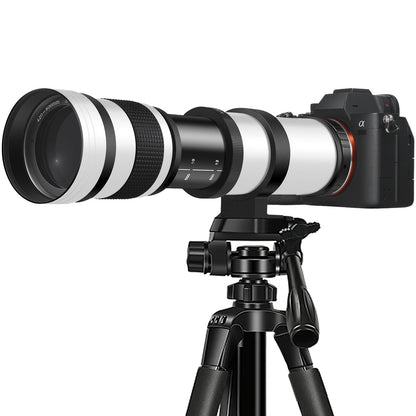 420-800mm High-Power Telephoto Zoom Lens F8.3-16 for Canon EF Mount DSLR Cameras Manual Focus T-Mount Adapter Included Compatible with Multiple Camera Models for Wildlife Bird Moon Photography