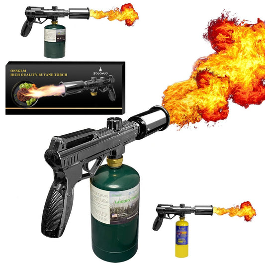 Blow Torch 700,000 BTU Propane Kitchen Cooking Torch with Safety Lock – Culinary Food Torch for Steak, Creme Brulee, BBQ, Campfire & Weed Burning, No Battery Needed (Propane Not Included)