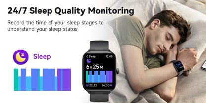 Smartwatch – with Alexa Built-in FAWEIO 1.95" Large Display, Wireless Calling, 100+ Sport Modes, Pedometer Heart Rate Sleep Blood…