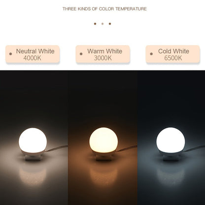 LED Vanity Mirror Light for Makeup, USB Powered 8-Bulb Mirror Lamp with 3 Color Temperatures, Adjustable Brightness & Spacing