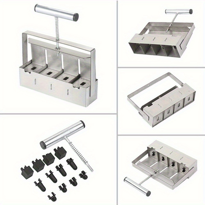 Garden Clod Breaker & Soil Blocker Tool - Heavy Duty Metal Multi-Cell Soil Block Maker with Adjustable Handle for Seed Starting, Potting & Lawn Aeration - Professional Home Gardening