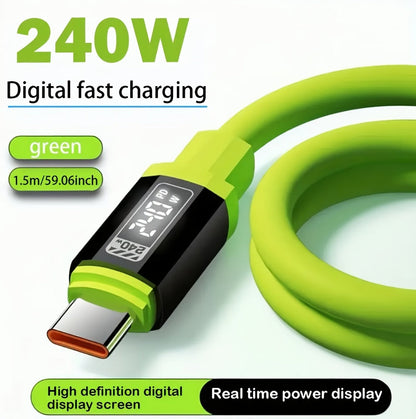 240W USB-C Fast Charging Cable 3/5 Pack 1.5M, Super Fast Charger Cord Compatible with iPhone 15 16, Samsung Galaxy S25 S24, iPad, MacBook, Android & All Type-C Devices, Sturdy Flexible Cord