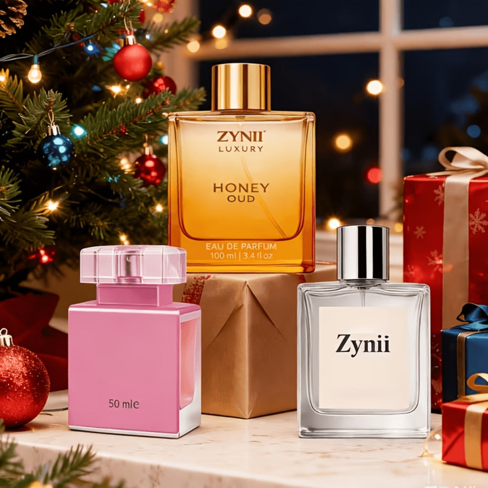 Women's Perfume Honey Oud Amber Collection with Four Floral, Fruit, Citrus and Musk Spray Options