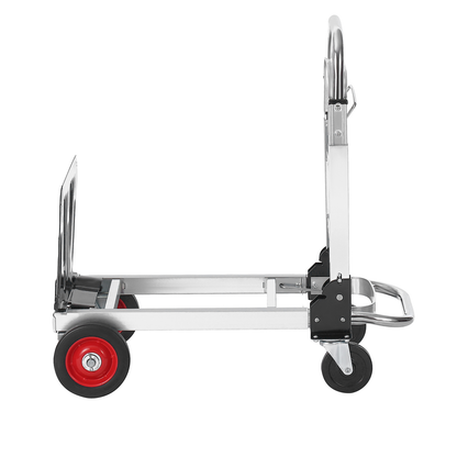 Convertible Folding Hand Truck and Platform Cart with 400 lb Platform and 250 lb Upright Load Labels