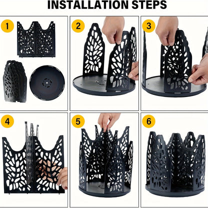 Paper Cup Holder Kitchen Organizer 4-Compartment Rotating Dispenser with Detachable Design in Two Colors