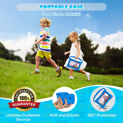 Kids Tablet 7 Inch with Android 14, 2GB RAM, 32GB Built-In Storage, Dual Cameras and Protective Case