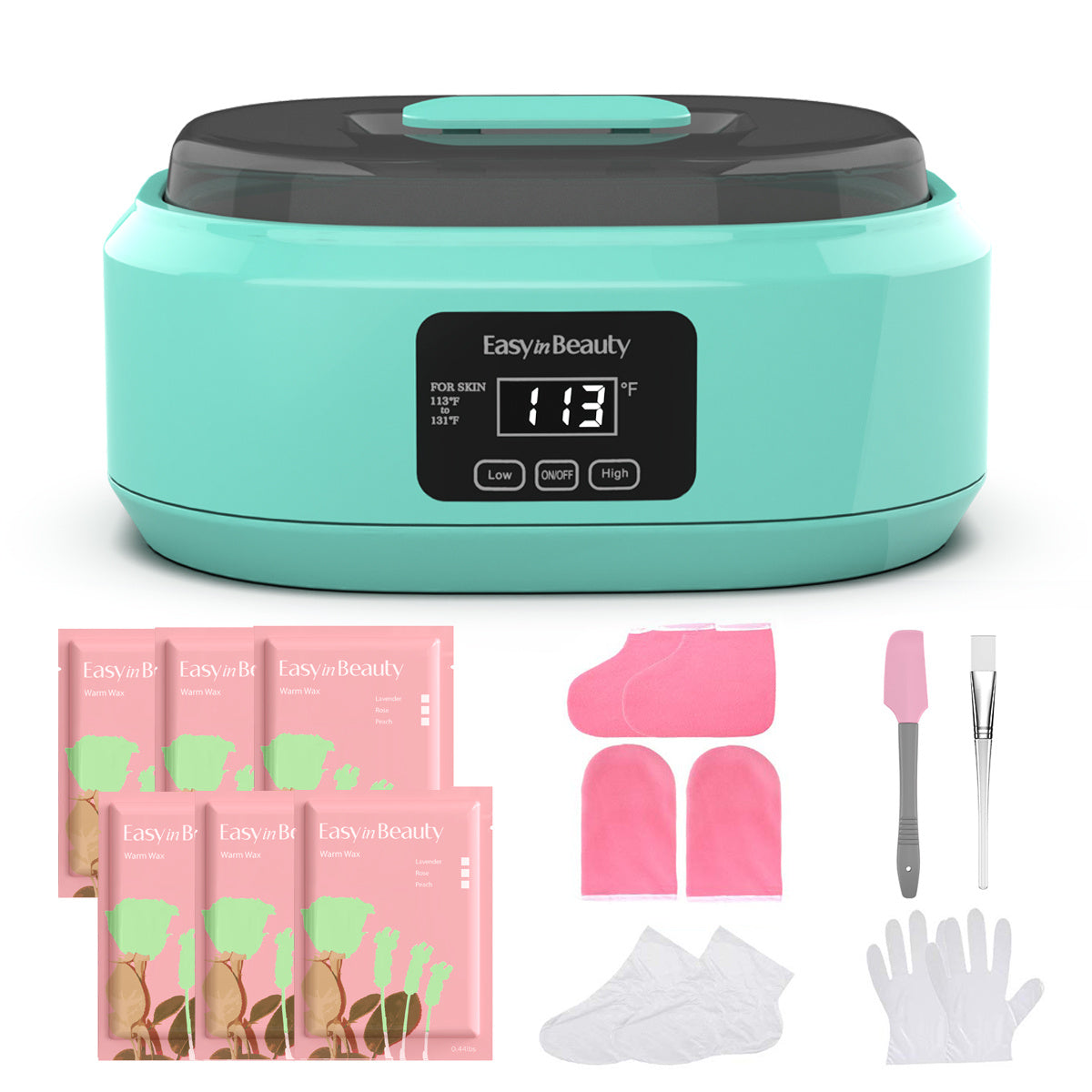 Paraffin Wax Warmer Kit 3000ml Touchscreen for Hands & Feet – Includes 6 Packs Refill Wax, Hot Wax Spa Bath for Arthritis Pain Relief & Deep Skin Moisturizing, Home Salon Use Purple Pink White Green Black