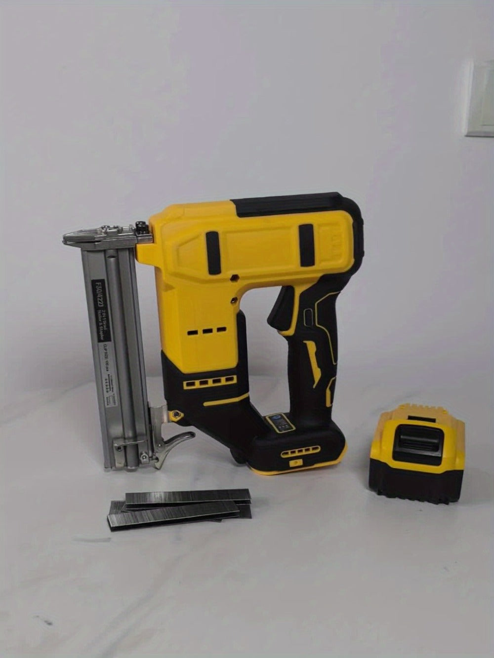 Cordless Brad Nailer and Stapler 2-in-1 Compatible with DEWALT 20V MAX Battery, Brushless Motor, Safety Lock