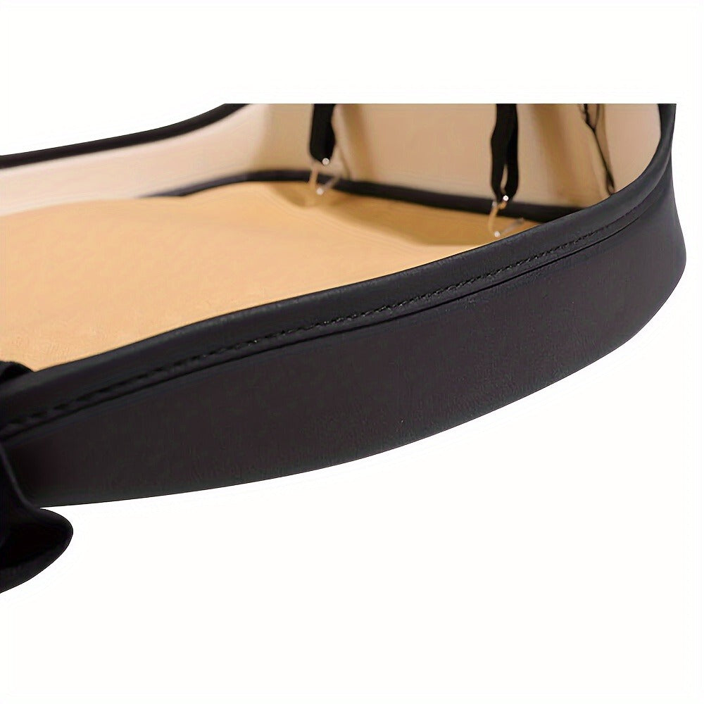 Car Seat Cover Front Cushion with PU Leather, Bamboo Charcoal Strips and 21.5 x 20.5 Inch Size