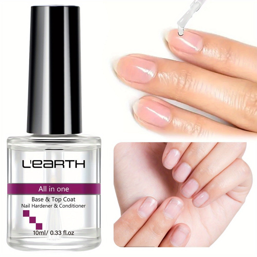Nail Fortifier & Hardener 10ml Protective Strengthening Agent for Weak Damaged Brittle Nails – Makes Nails Stronger Tougher & Resilient, Clear Nail Repair Treatment Base Coat for Women