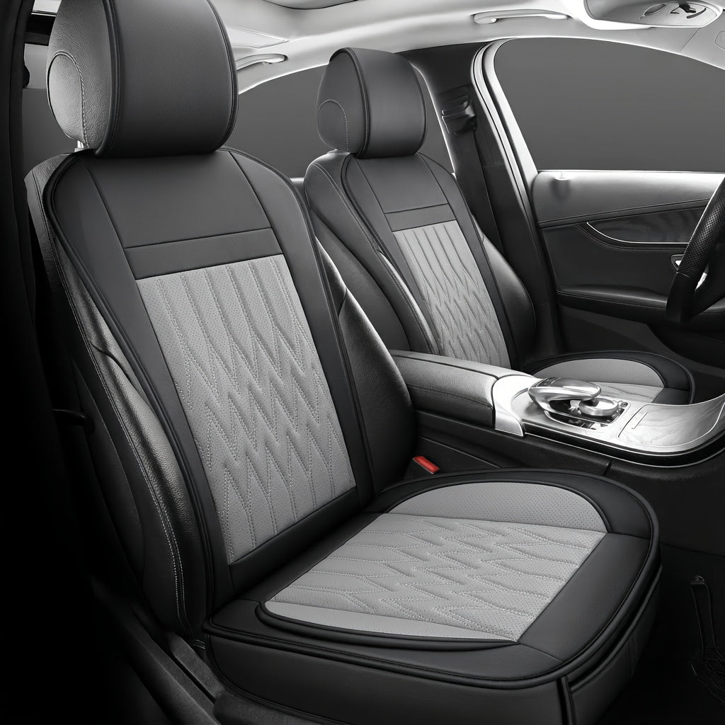Car Seat Covers Front Pair with Full-Surround High-Back Design and Fifteen Color or Pattern Options