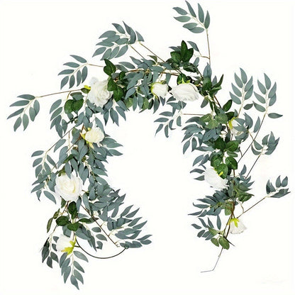 Artificial Ivy Leaves 100pcs Real Touch Faux Greenery Bulk, Realistic Plastic Willow Leaf for Wedding Home Decor DIY Wreaths Party Outdoor Decoration, Lush Ivy Vine Leaves Long Lasting