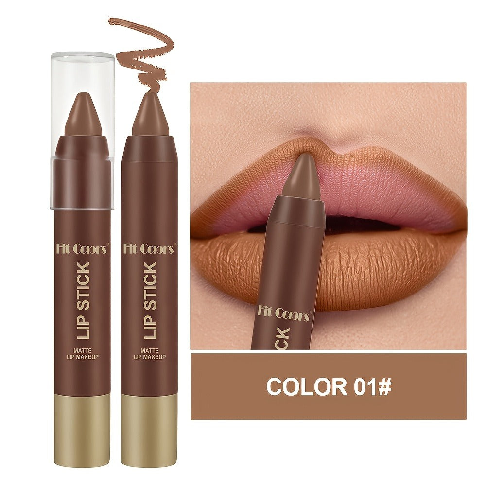 Full Coverage Matte Lipstick Set 6 Shades Waterproof Long-Lasting Non-Fading – Velvet Paste Formula Orange Brown Pink Purple Red Lip Color for All Skin Tones Daily Wear Gift Women
