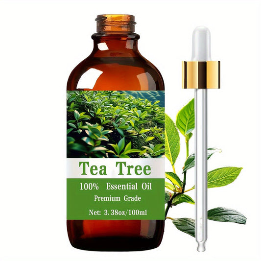 Essential Oil Tea Tree Aroma in 100ml Bottle for Nail, Hair, Scalp, Skin, Massage and Diffuser Use