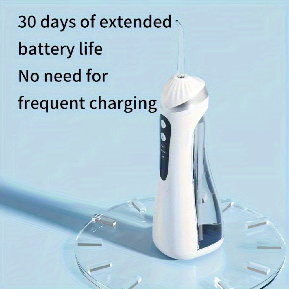 Water Flosser Portable Three-Mode Design with USB Charging, Brush Head Attachment and Three Color Options