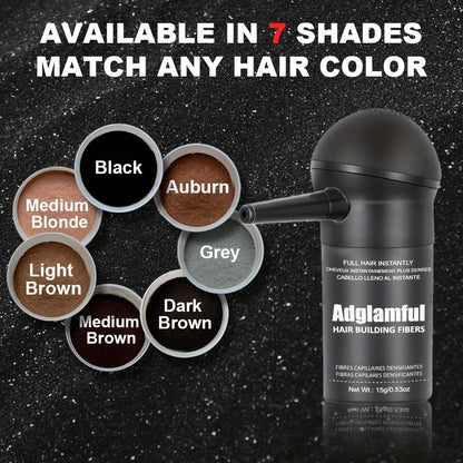 15-Gram Hair Fiber Kit with Directional Spray Applicator in Four Black and Brown Shade Options