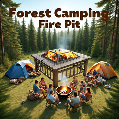 Fire Pit with Grill for Garden, Patio and Yard Use, with the Listed Configuration, for Everyday Use and Organized Storage