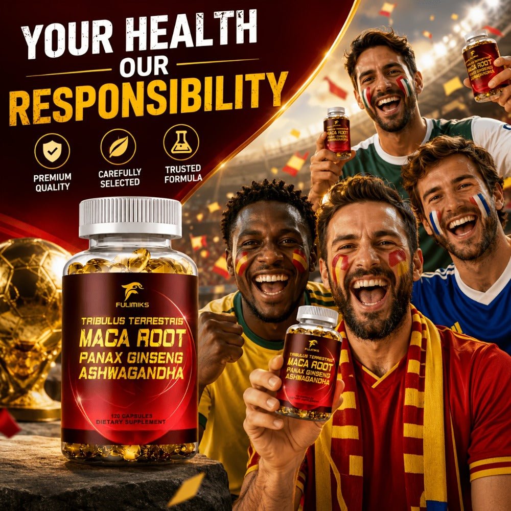Men's Vitality Capsules with Tribulus Terrestris, Maca Root, Panax Ginseng & Ashwagandha – Daily Immune & Energy Support Supplement for Men | 120 Capsules | ShopVora UK