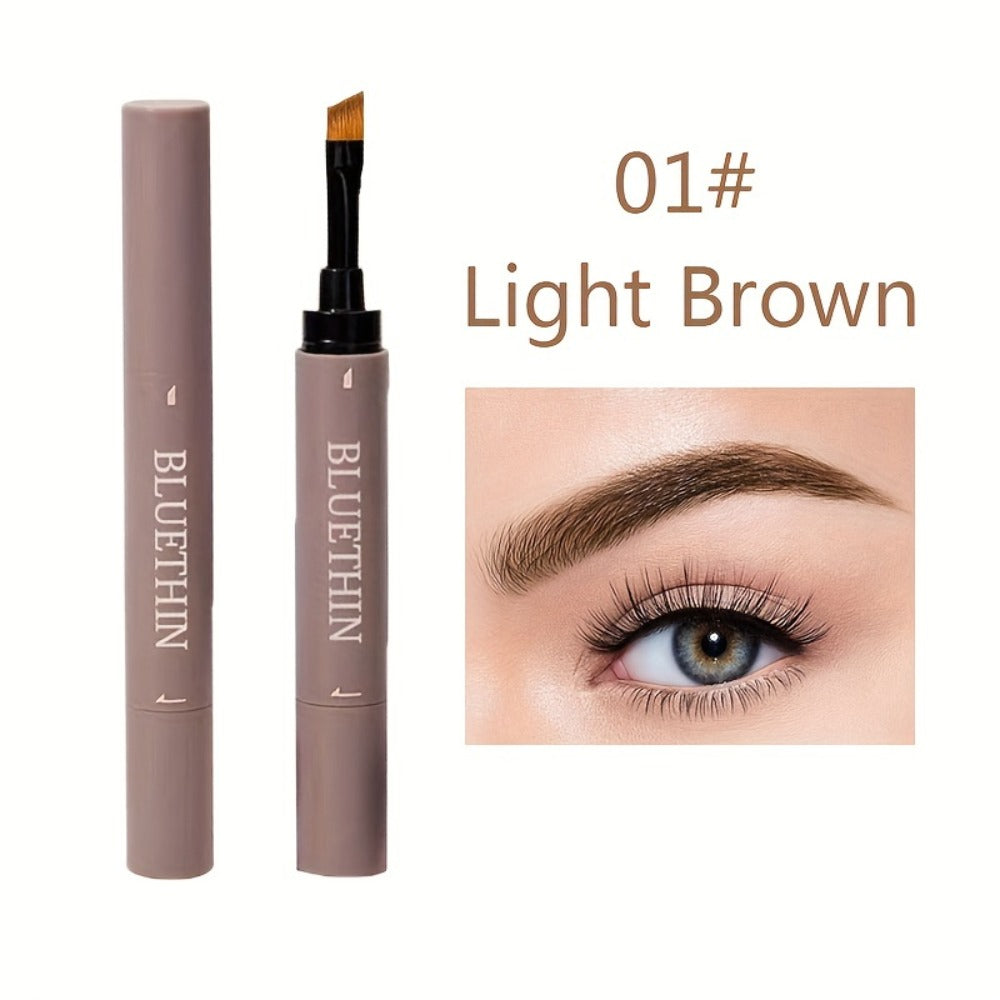 Waterproof Eyebrow Pencil Dual Ended with Angled Tip Flat Tip & Spoolie Brush Smudge Proof Long Lasting Brow Definer for Women Gray Black 2pcs 4pcs Set