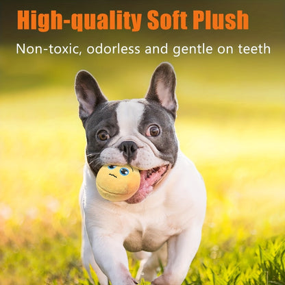 Dog Toy 6-Pack Multicolor Soft Stuffed Plush Balls with Built-In Squeakers for Puppies and Small Dogs