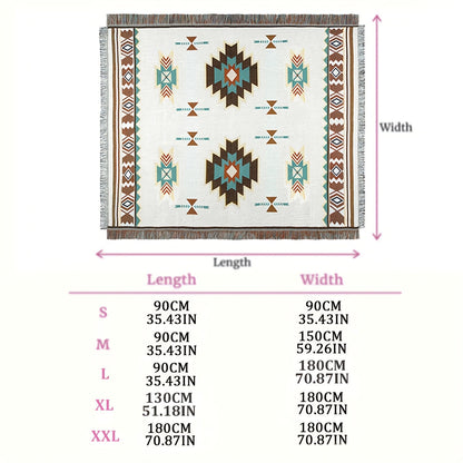 Sucre Pattern Outdoor Blanket in Protected 35.43-Inch Square or 35.4 x 70.9-Inch Rectangular Sizes