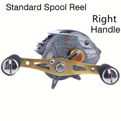 Lightweight Baitcasting Reel with Magnetic Brake System – 22LB Max Drag, Ergonomic Handle, Saltwater Freshwater Fishing Reel for Bass Trout Carp, Left Right Hand Available