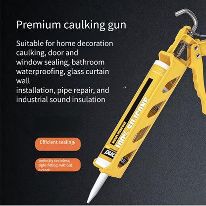 Caulking Gun Manual Drip-Free – Lightweight Multi-Function Sealing Gun for Bathroom, Balcony, Doors & Windows, Home Decoration & Construction Projects, Easy-Squeeze Caulk Applicator