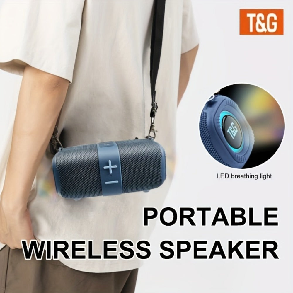 Bluetooth Speaker T&G TG667 Compact Shoulder-Strap Model with Bluetooth, USB, TF, FM and Type-C Charging