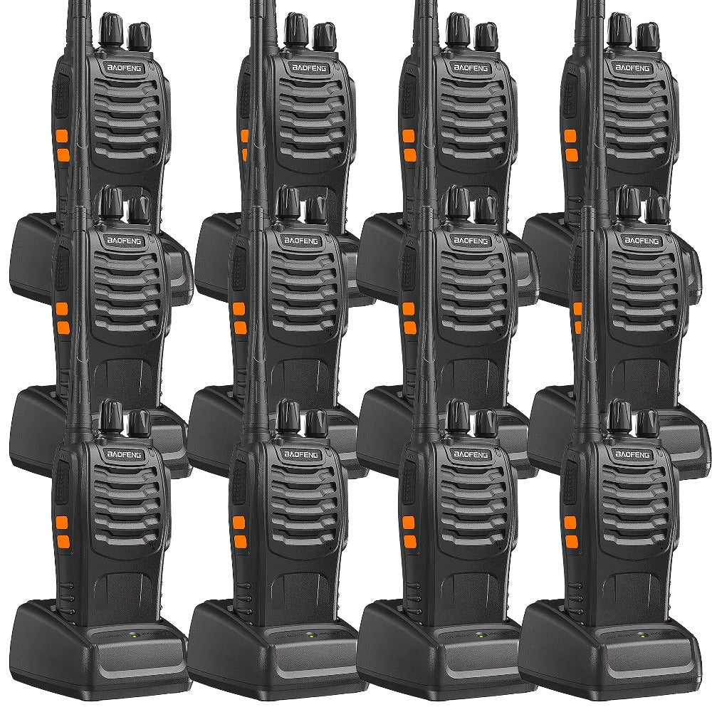 Baofeng UHF Walkie Talkies 16CH 5W – 2/4/6/8/10/12 Pack Two-Way Radios, USB Rechargeable 1500mAh Battery, LCD Display, Hi-Fi Sound, for Outdoor Sports, Hiking, Camping & Emergency Communication