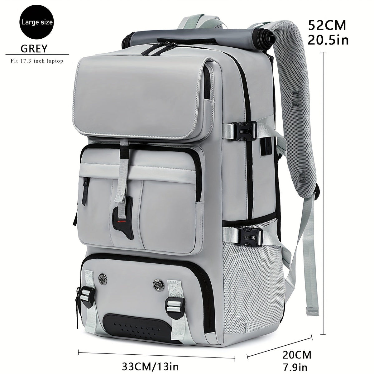 Laptop Backpack with Shoe Compartment, USB Port and Large Travel Storage in Eight Colors for Daily Use