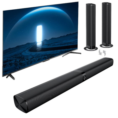 Mighty Rock 32-Inch Detachable TV Soundbar and Subwoofer Set with ARC, Optical, AUX and Remote Control