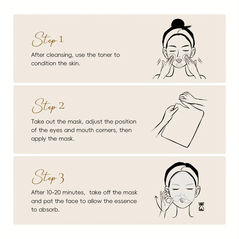 Face Mask, LAIKOU 20-Piece Snail Collagen Sheet Set with Individually Packed Facial Mask Sachets