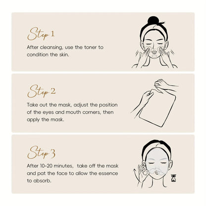 Face Mask, LAIKOU 20-Piece Snail Collagen Sheet Set with Individually Packed Facial Mask Sachets