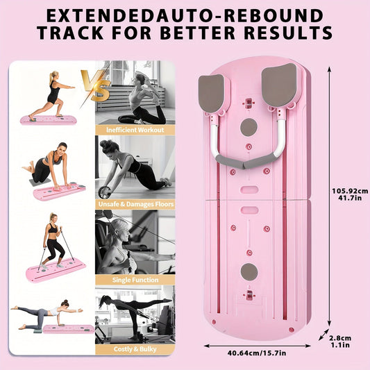 Ab Workout Board 8-in-1 Multifunctional Pilates Board Set – Core Exerciser for Waist & Abdomen Strength Training, Home Gym Fitness Equipment for Men & Women