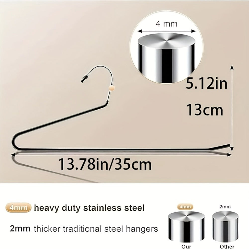 Open-Leg Pants Hangers in Black or White with 10-, 20-, 30- or 50-Piece Checkout Packs for Closets