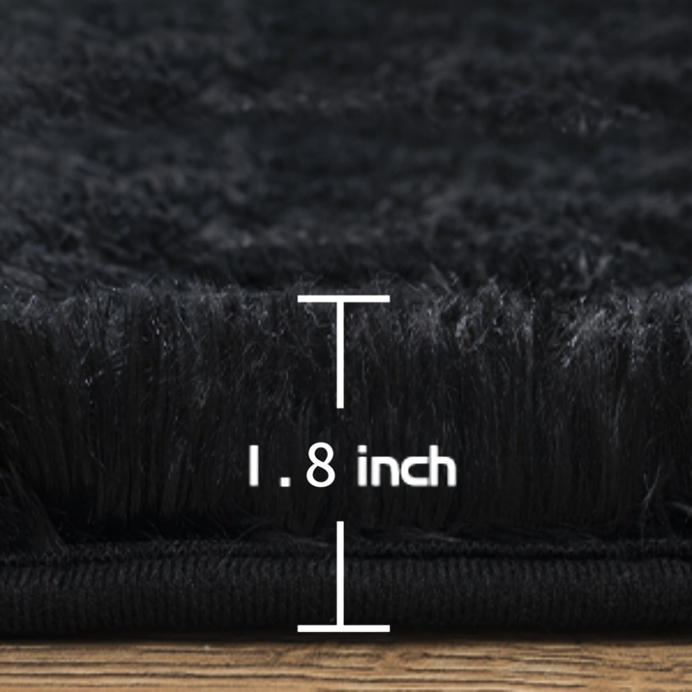 Area Rug 8x10 Fluffy Shag with 1.8-Inch Plush Pile and Nine Colors for Bedroom or Living Room