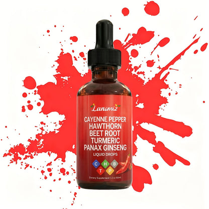 Cayenne Pepper Herbal Liquid Drops in 2-Fl-Oz Bottles with One-, Two- or Three-Bottle Options