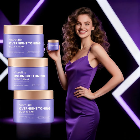 Collagen Body Toning Whip 3-Piece Set Overnight Firming Moisturizing Cream with Glycerin – Skin Tightening Nourishing Body Whip for Women All Skin Types 3.53oz Each Gift Set