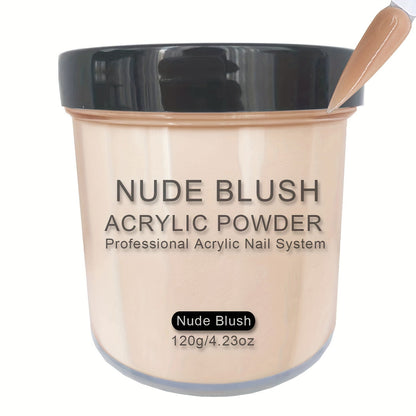120g Acrylic Nail Powder Jar in Nude Blush, Beige or Beige Nude for Use with Compatible Acrylic Liquid